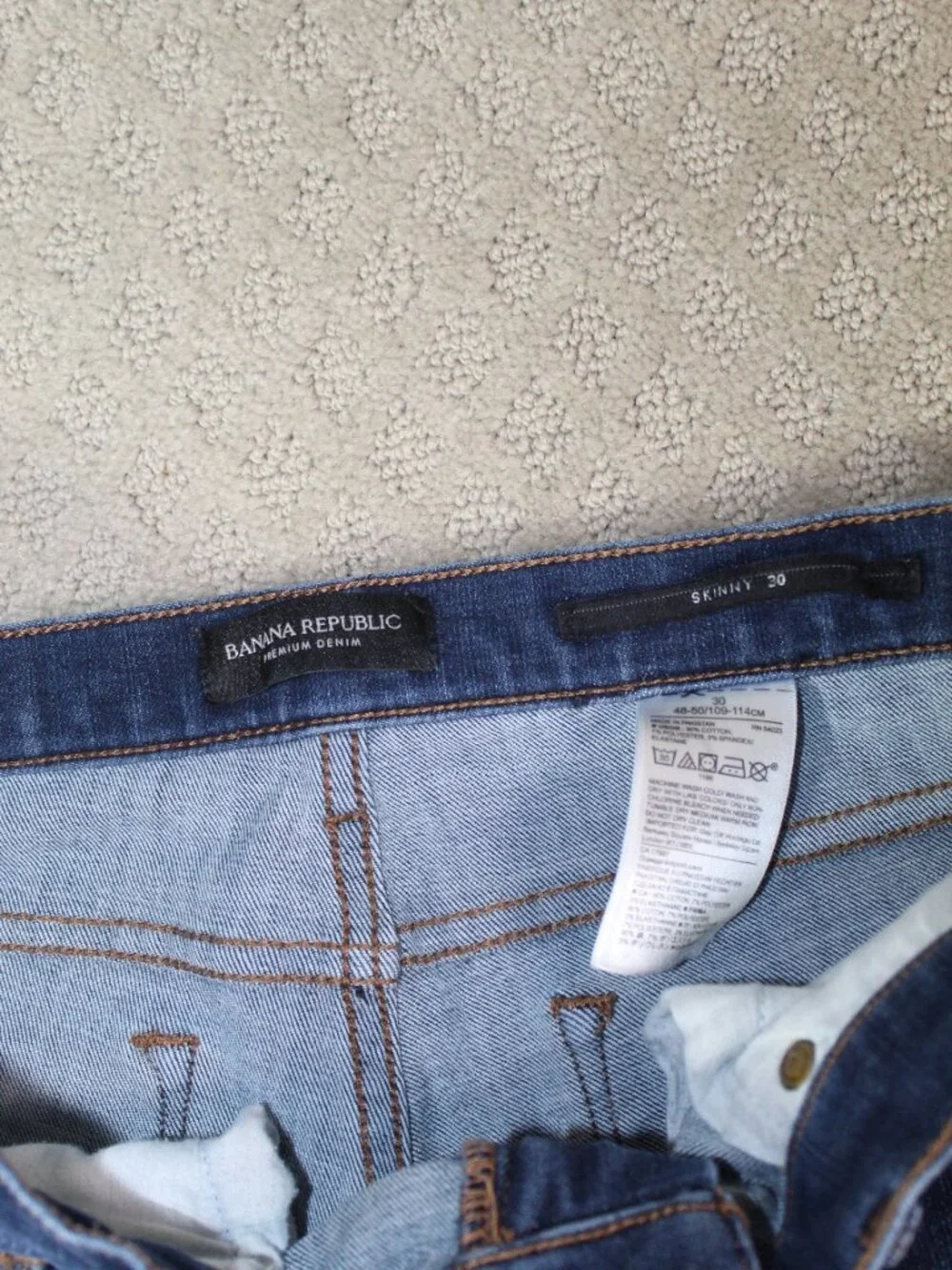 Banana Republic Women Size 30 Mid Rise Skinny Blue Jeans Zip